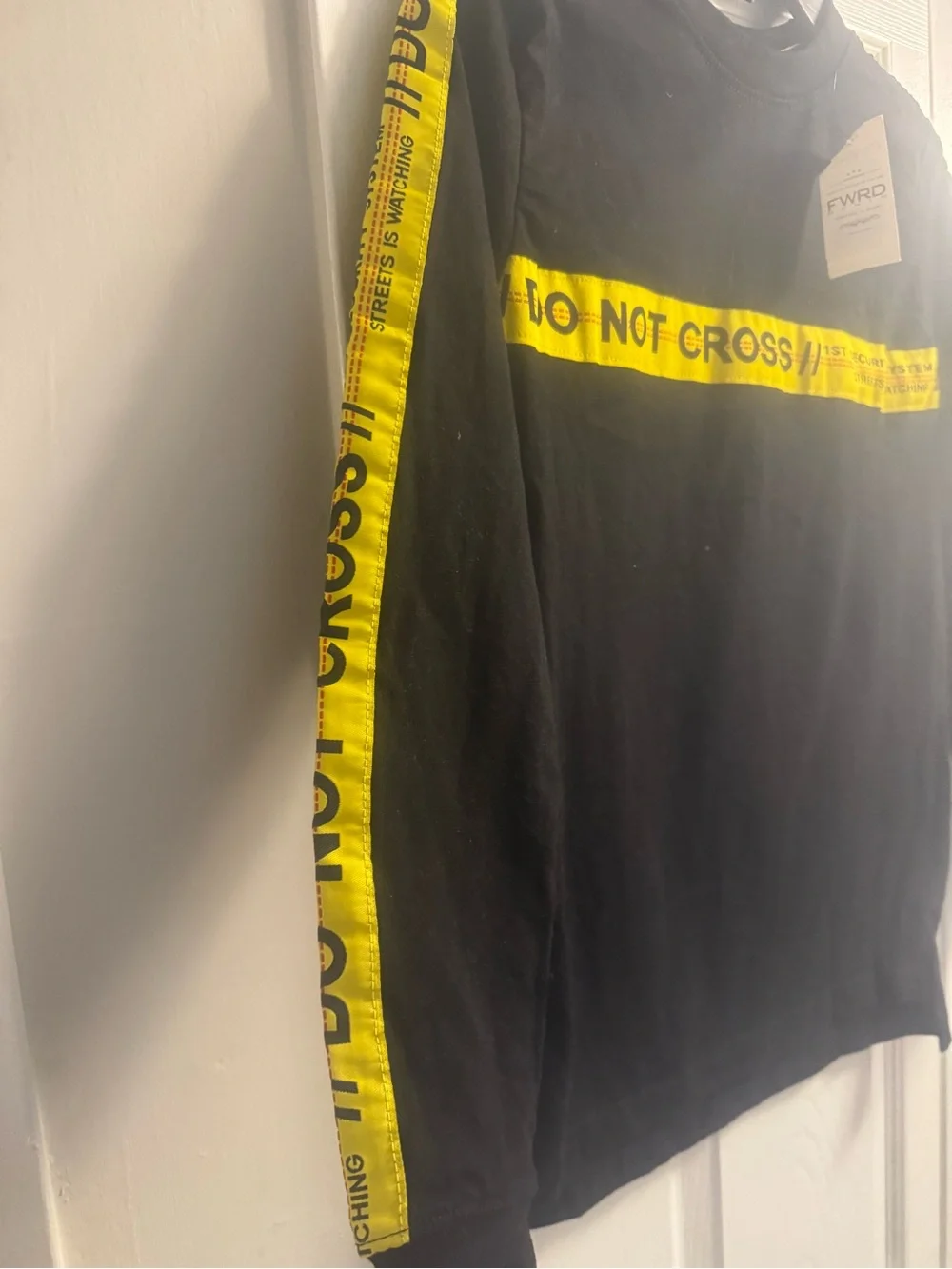 Black Long Sleeve Shirt with Yellow 